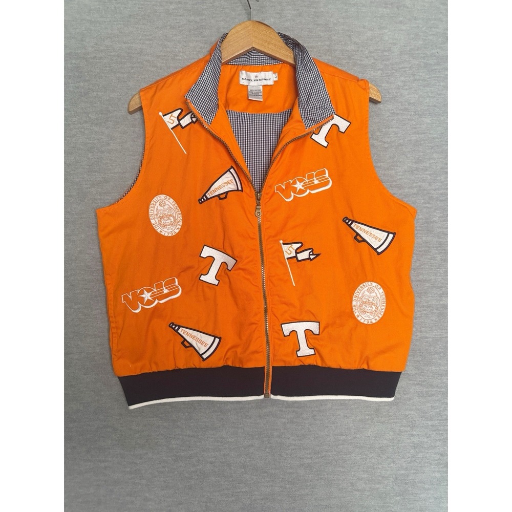 Vintage Univ Of Tennessee Volunteers Vols Womens Vest Size Large Embroidered